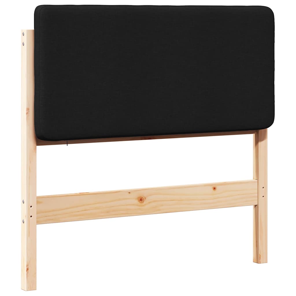 Tête de lit capitonnée Marron et Noir 100 cm Pin massif - XIOS