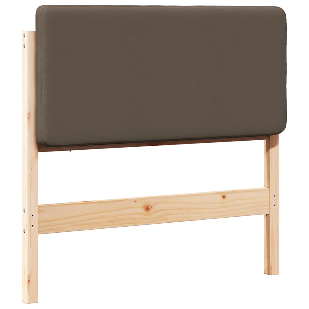 Tête de lit capitonnée Marron et Taupe 100 cm Pin massif - XIOS