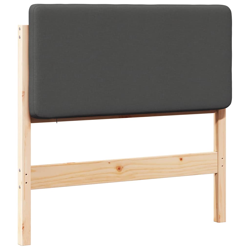 Tête de lit capitonnée Brun et gris foncé 90 cm Pin massif - XIOS