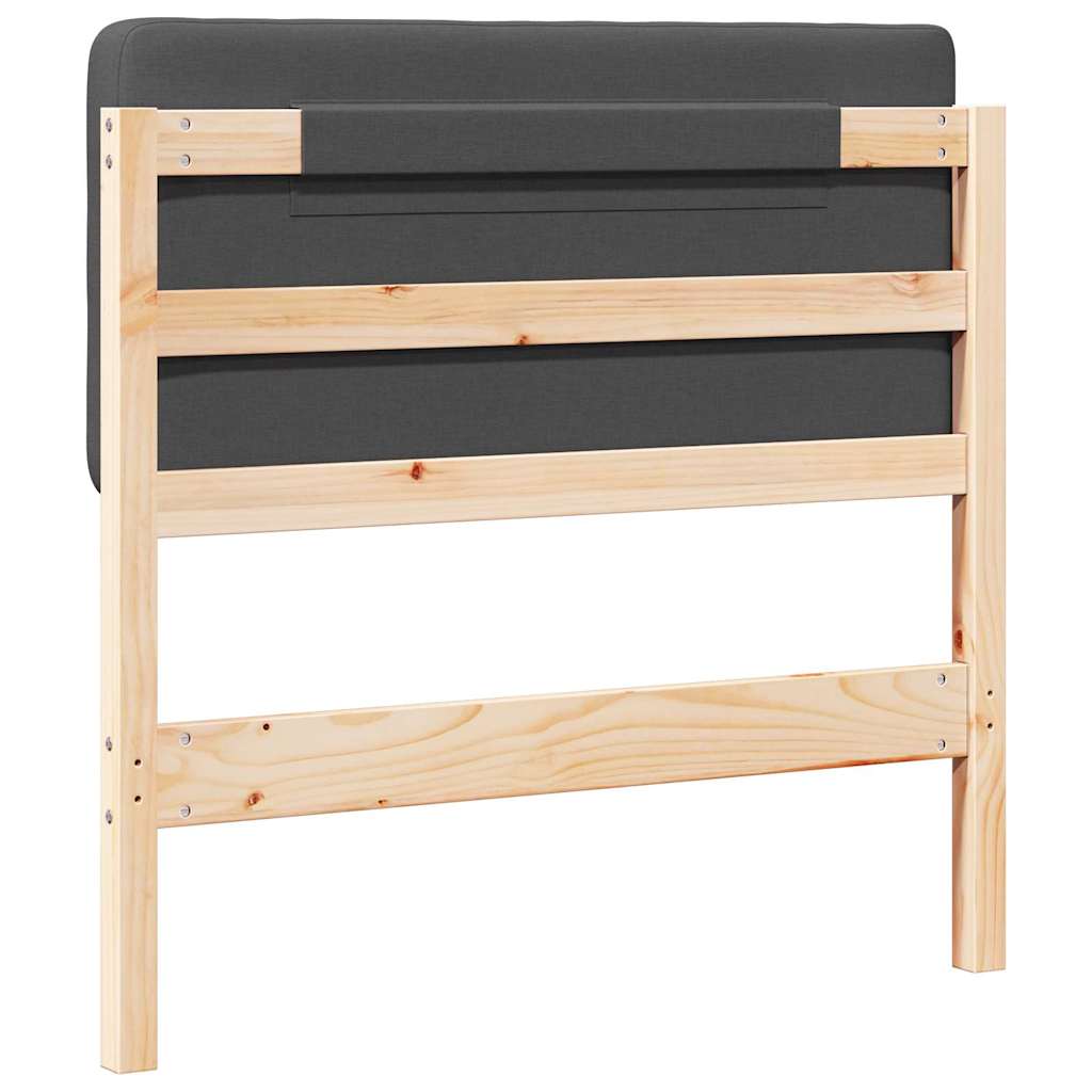 Tête de lit capitonnée Brun et gris foncé 90 cm Pin massif - XIOS