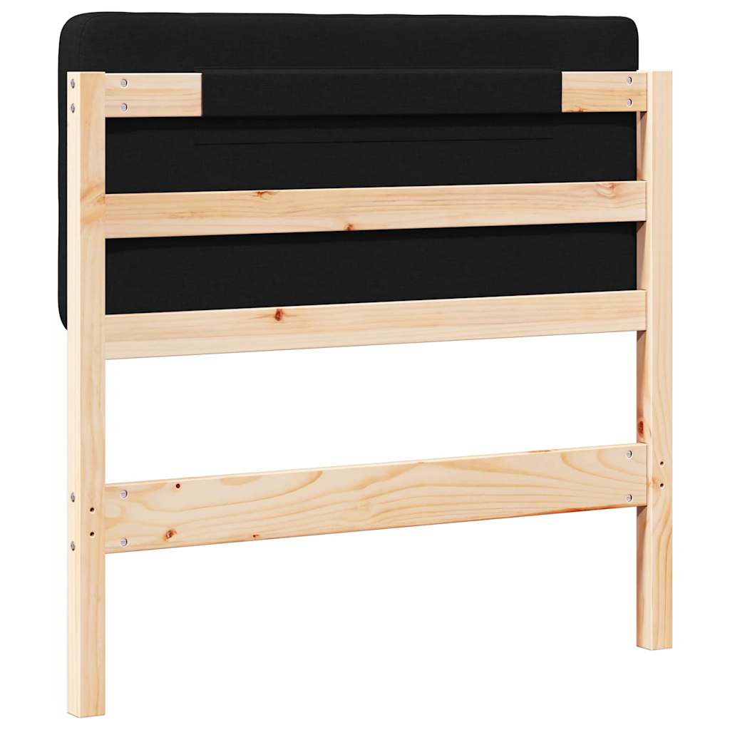 Tête de lit capitonnée Marron et Noir 90 cm Pin massif - XIOS