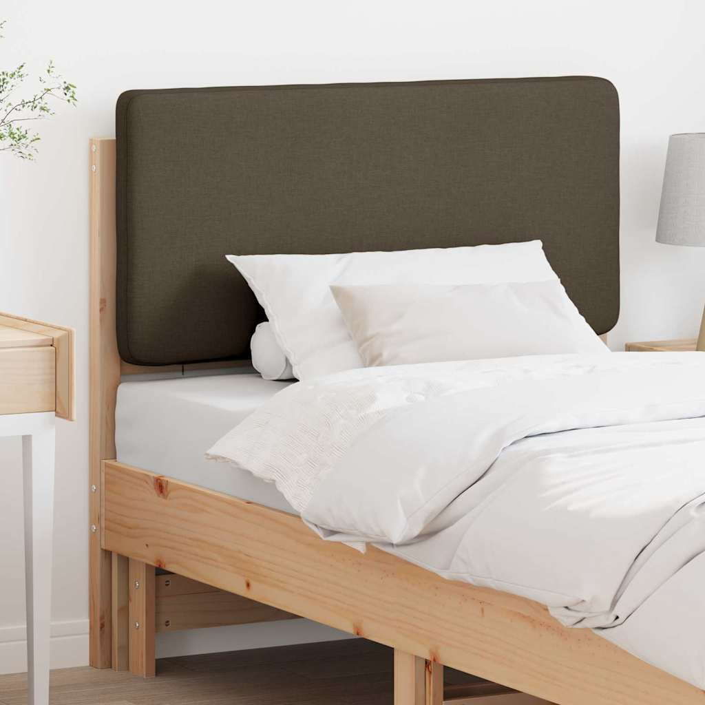 Tête de lit capitonnée Marron et Taupe 90 cm Pin massif - XIOS