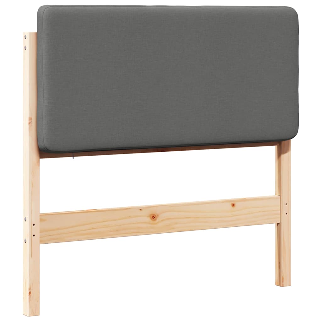 Tête de lit capitonnée Marron et gris clair 80 cm Pin massif - XIOS