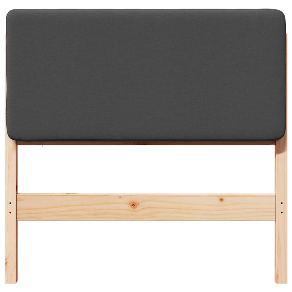Tête de lit capitonnée Brun et gris foncé 80 cm Pin massif - XIOS