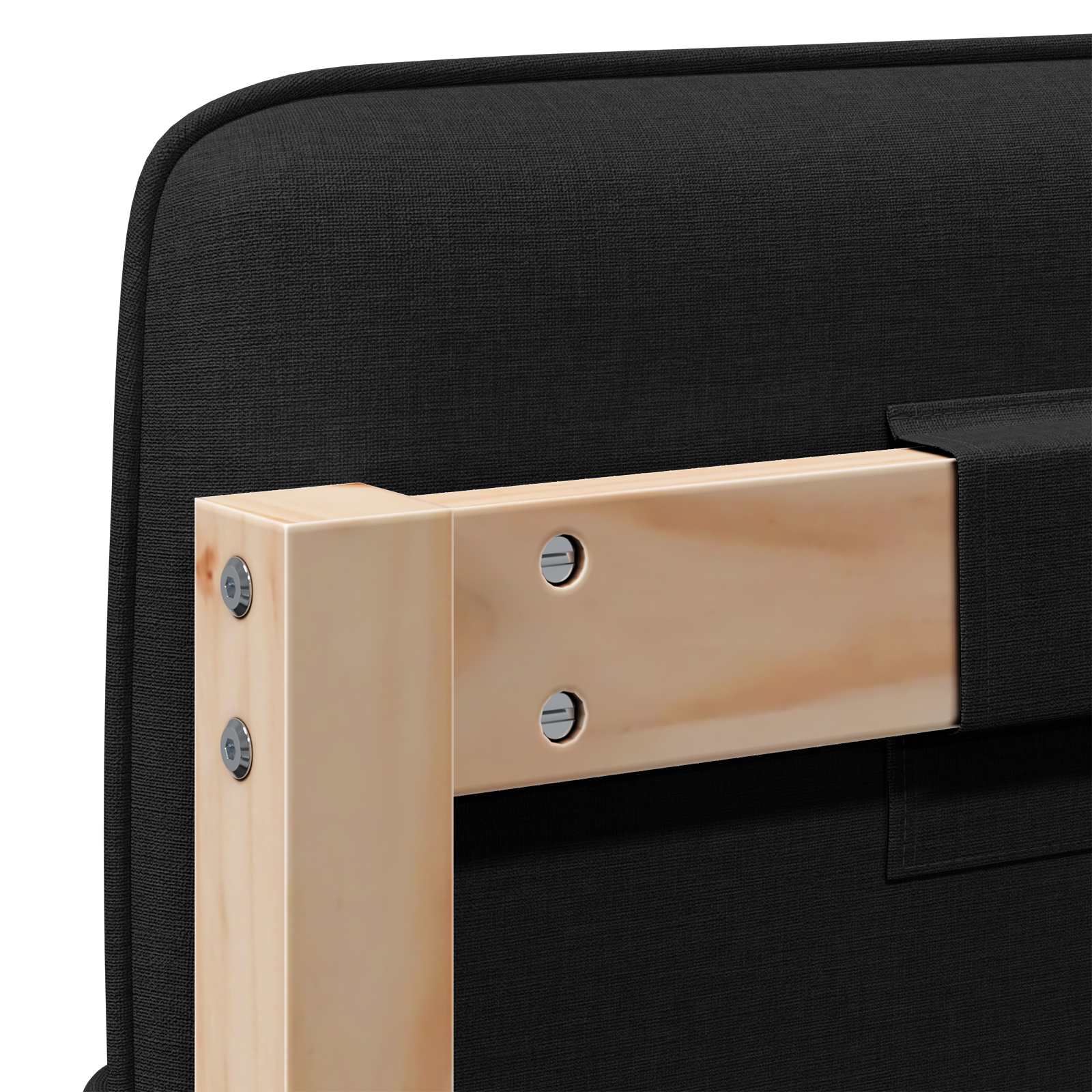 Tête de lit capitonnée Marron et Noir 180 cm Pin massif - XIOS