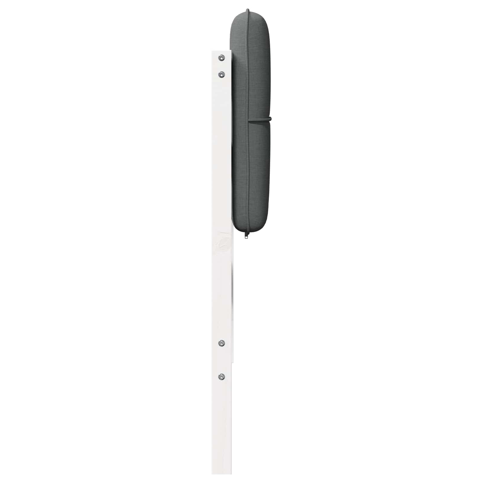 Tête de lit capitonnée Blanc et gris clair 135 cm Pin massif - XIOS