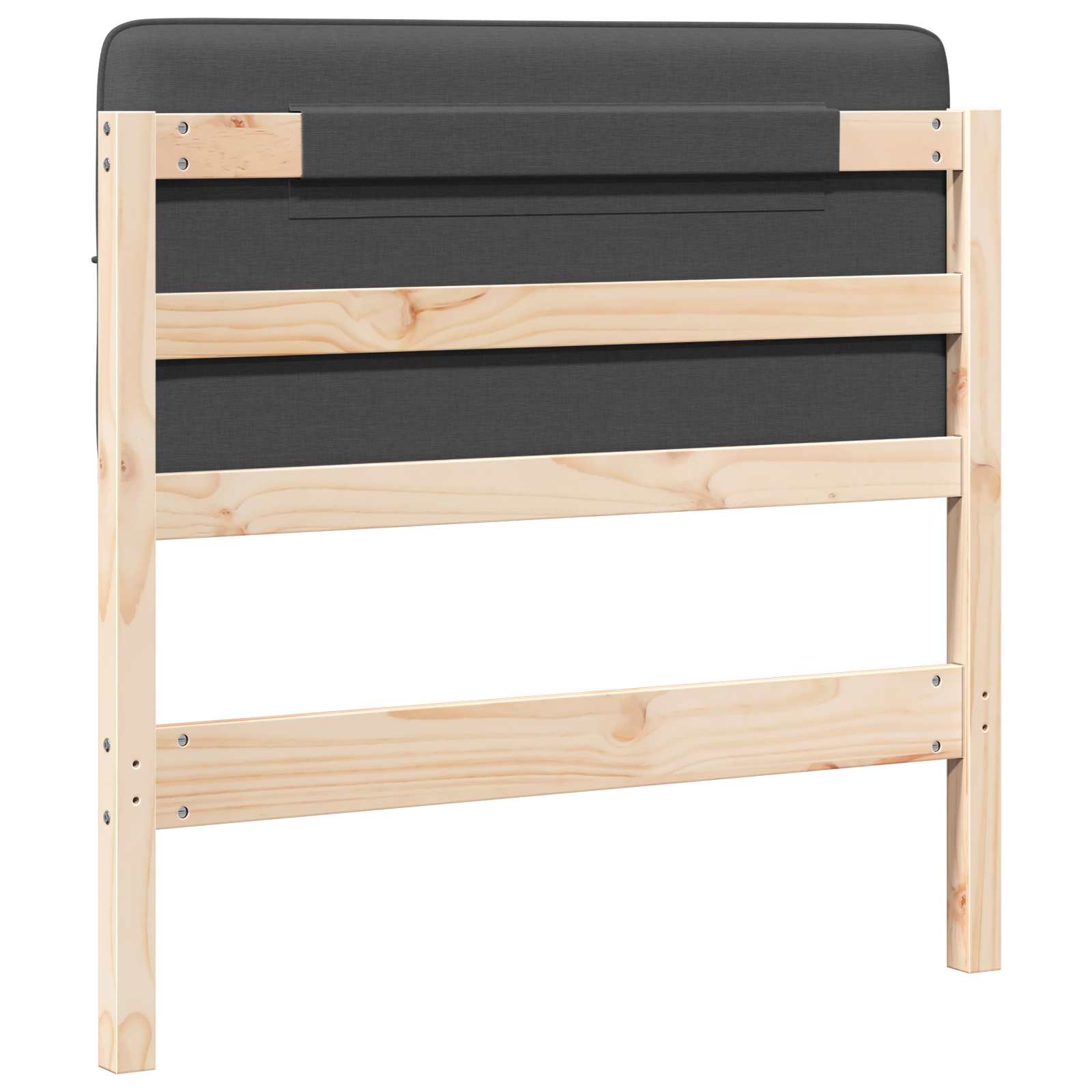 Tête de lit capitonnée Brun et gris foncé 100 cm Pin massif - XIOS