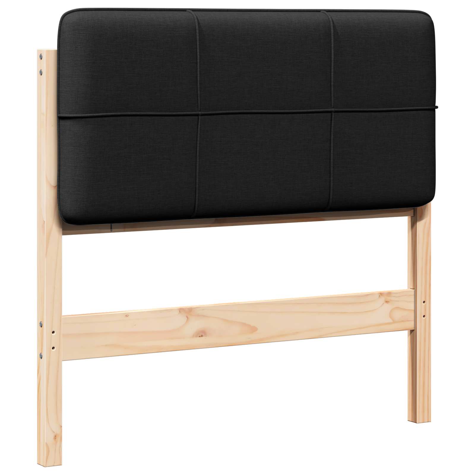 Tête de lit capitonnée Marron et Noir 100 cm Pin massif - XIOS