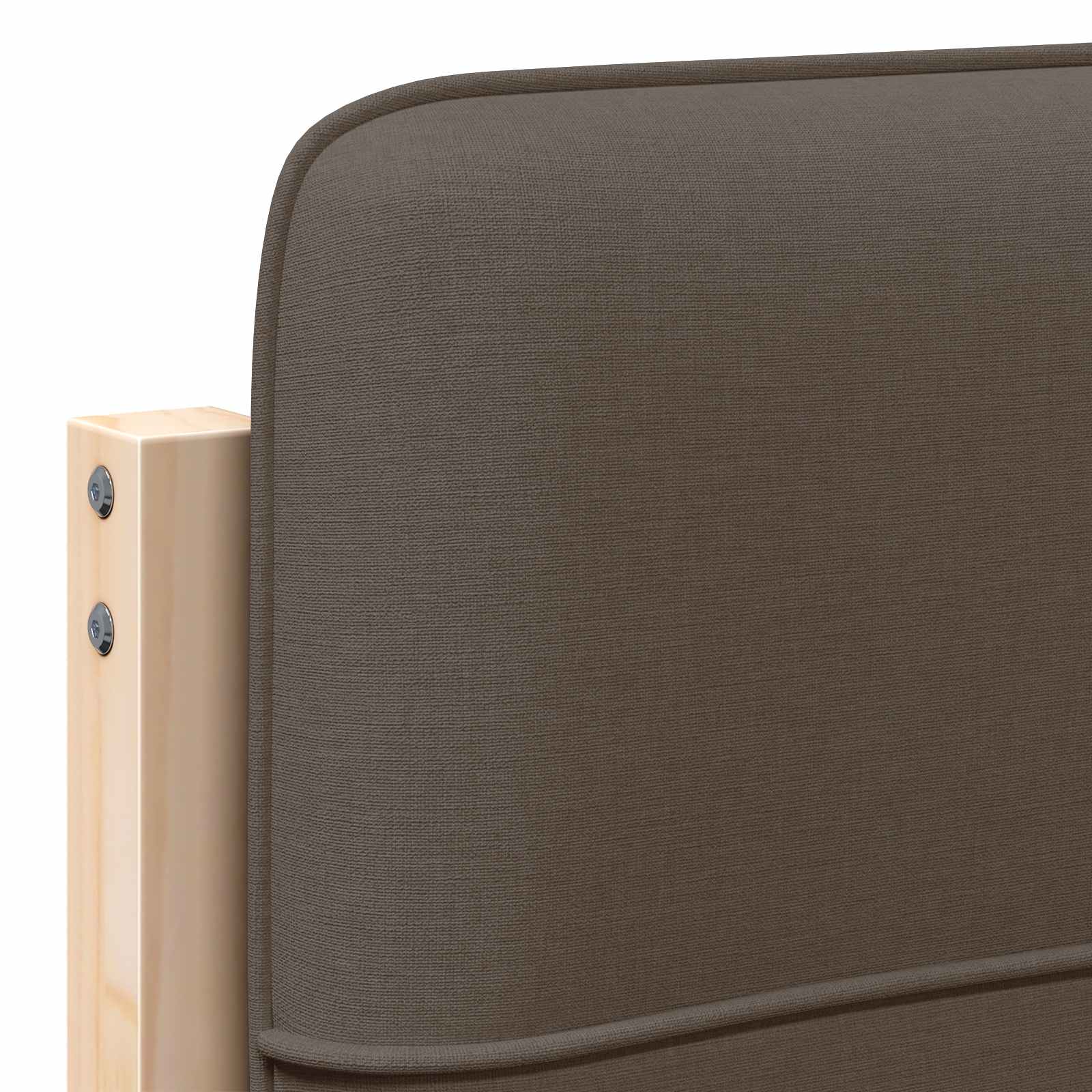 Tête de lit capitonnée Marron et Taupe 100 cm Pin massif - XIOS