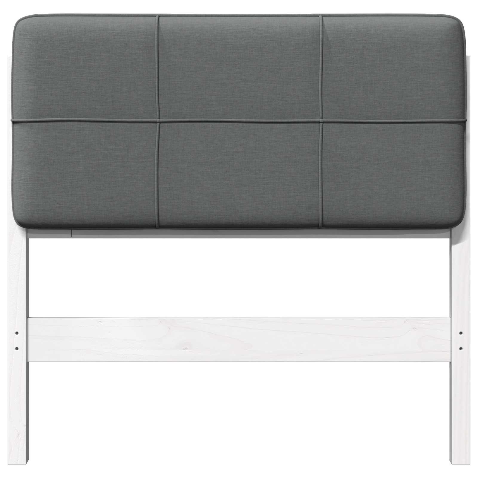 Tête de lit capitonnée Blanc et gris clair 90 cm Pin massif - XIOS