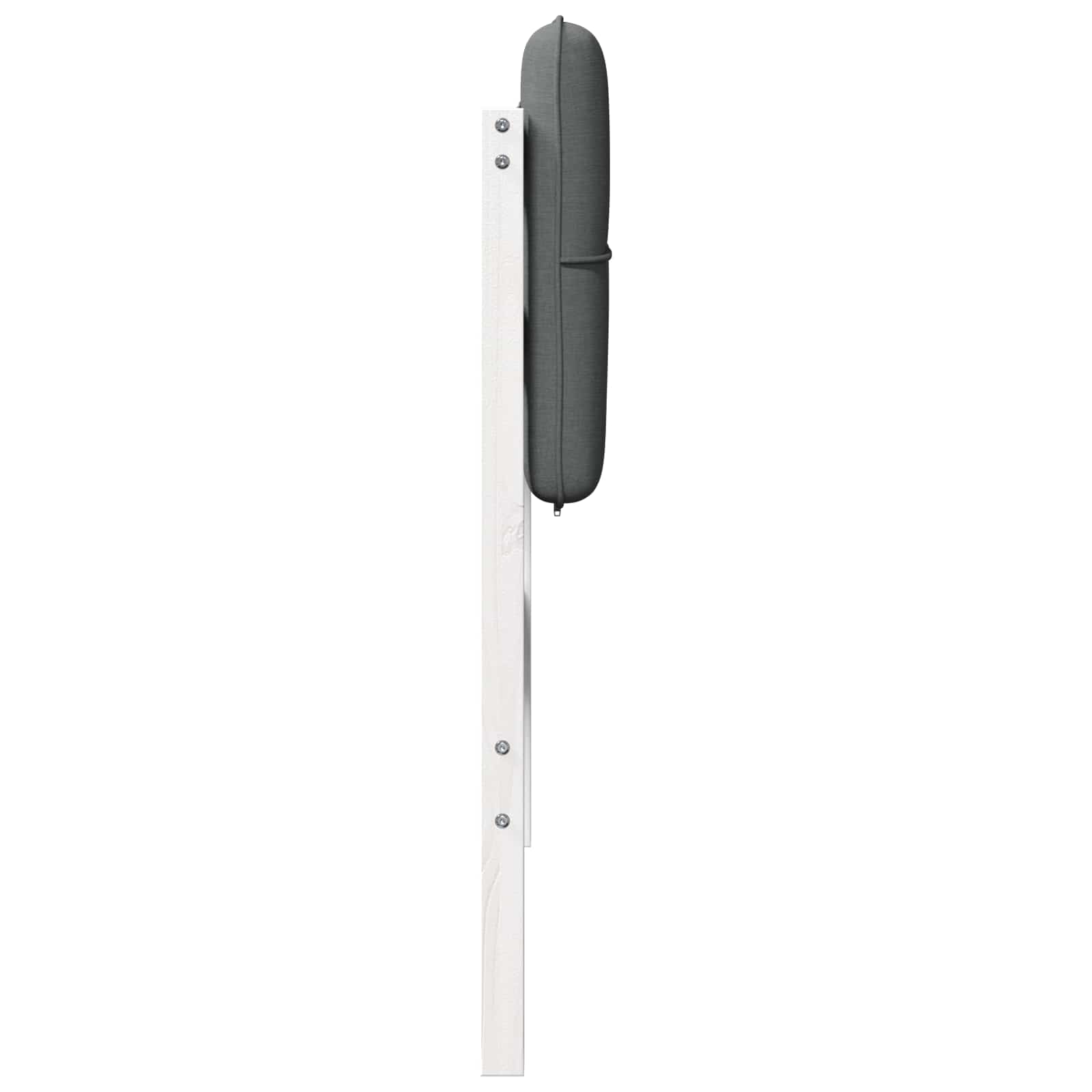 Tête de lit capitonnée Blanc et gris clair 90 cm Pin massif - XIOS