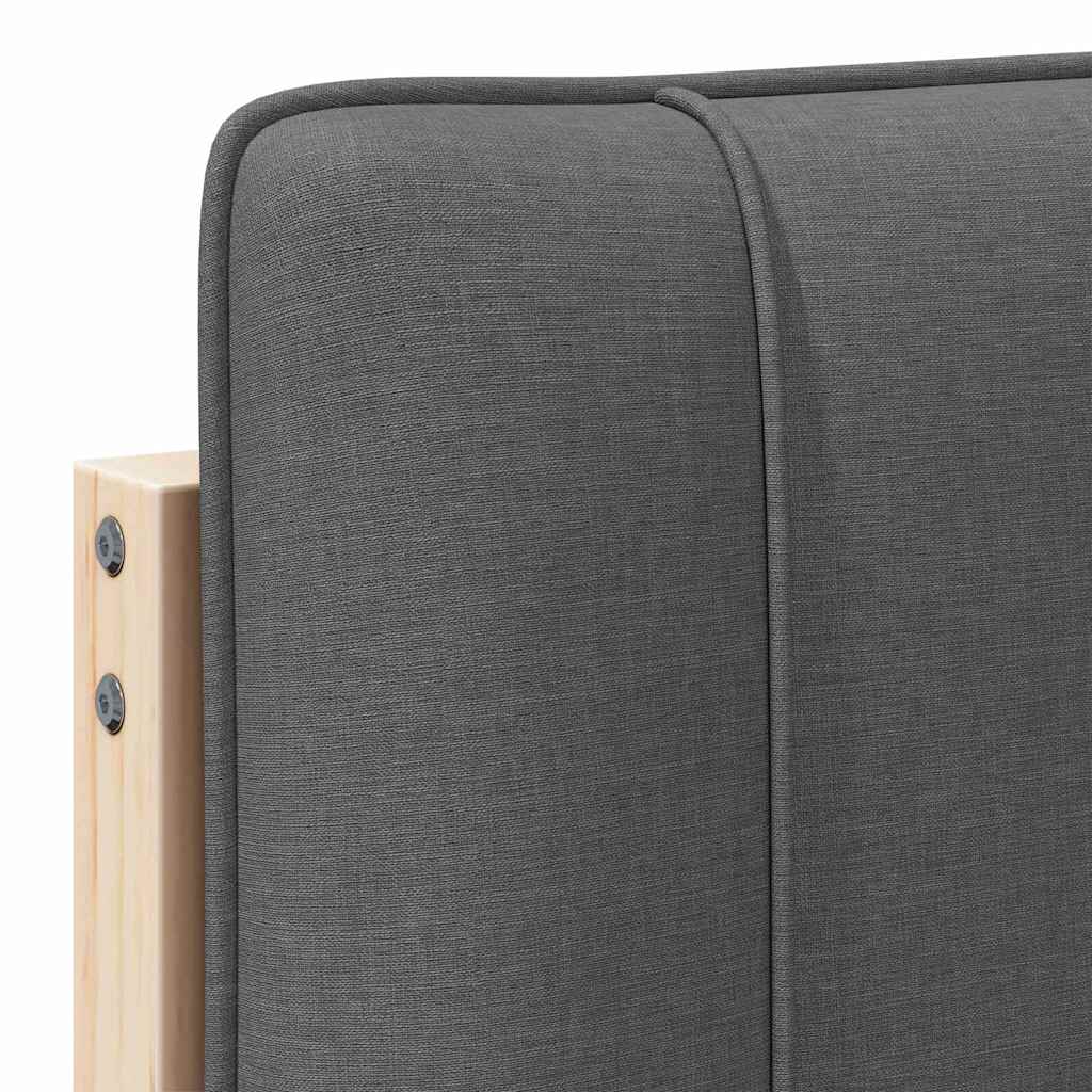 Tête de lit capitonnée Brun et gris foncé 200 cm Pin massif - XIOS