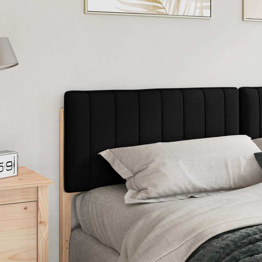 Tête de lit capitonnée Marron et Noir 200 cm Pin massif - XIOS