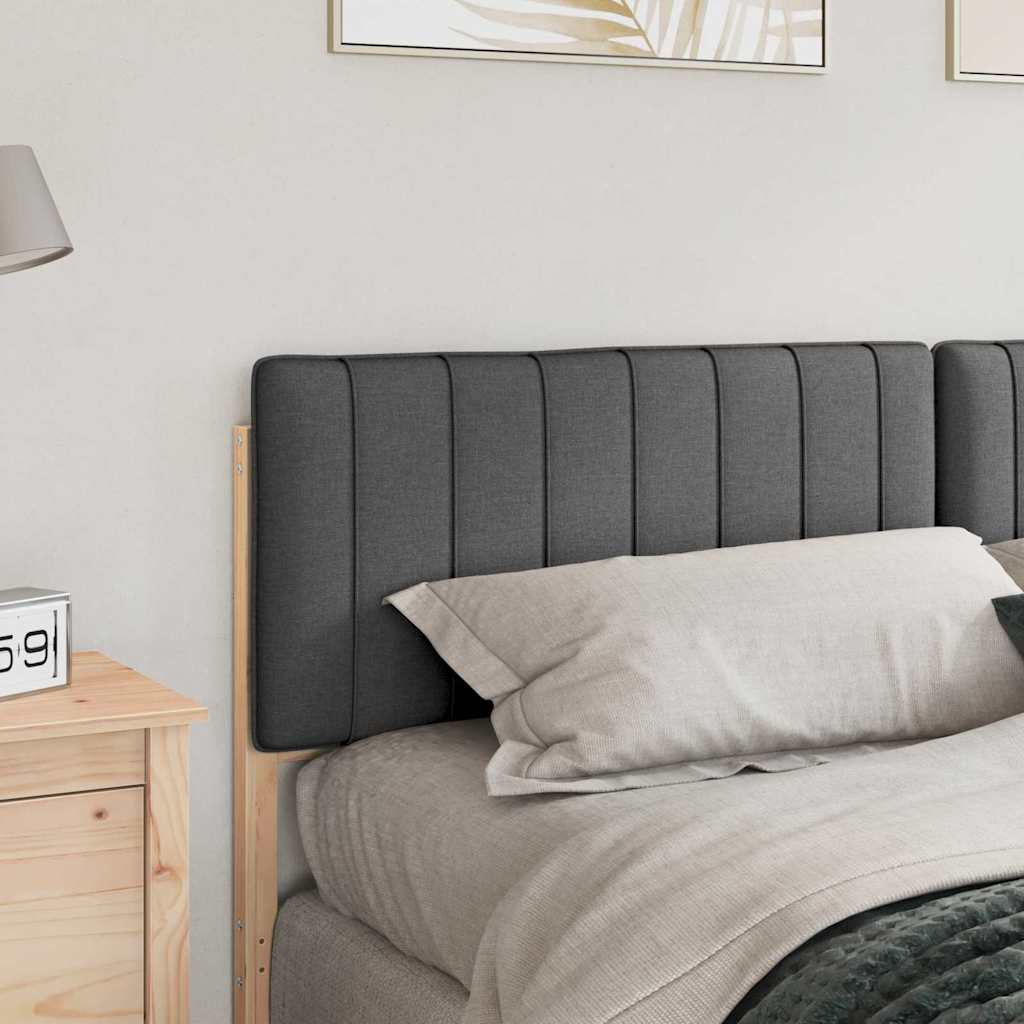 Tête de lit capitonnée Brun et gris foncé 180 cm Pin massif - XIOS