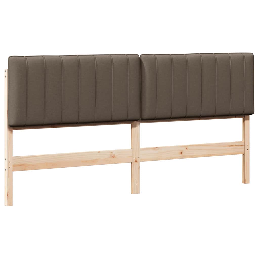 Tête de lit capitonnée Marron et Taupe 180 cm Pin massif - XIOS
