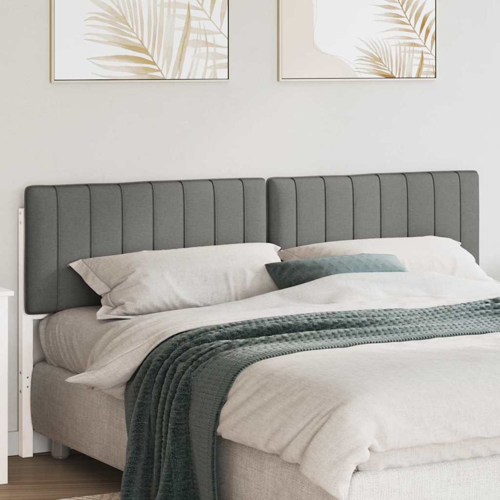 Tête de lit capitonnée Blanc et gris clair 180 cm Pin massif - XIOS