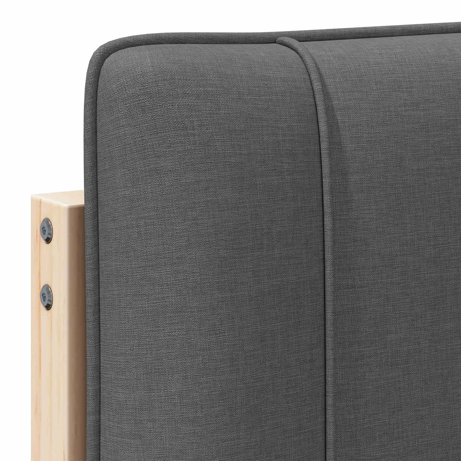 Tête de lit capitonnée Brun et gris foncé 160 cm Pin massif - XIOS