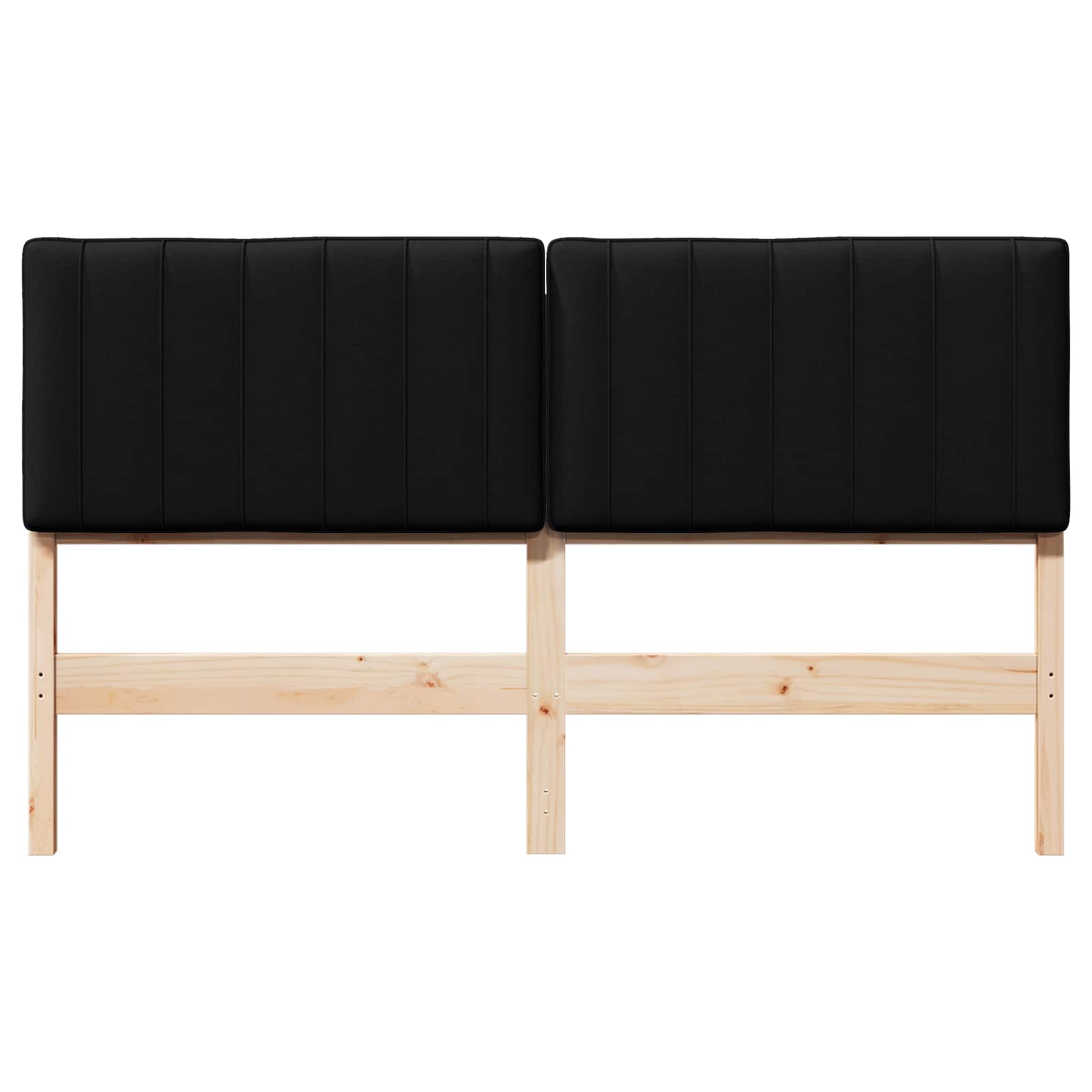 Tête de lit capitonnée Marron et Noir 160 cm Pin massif - XIOS