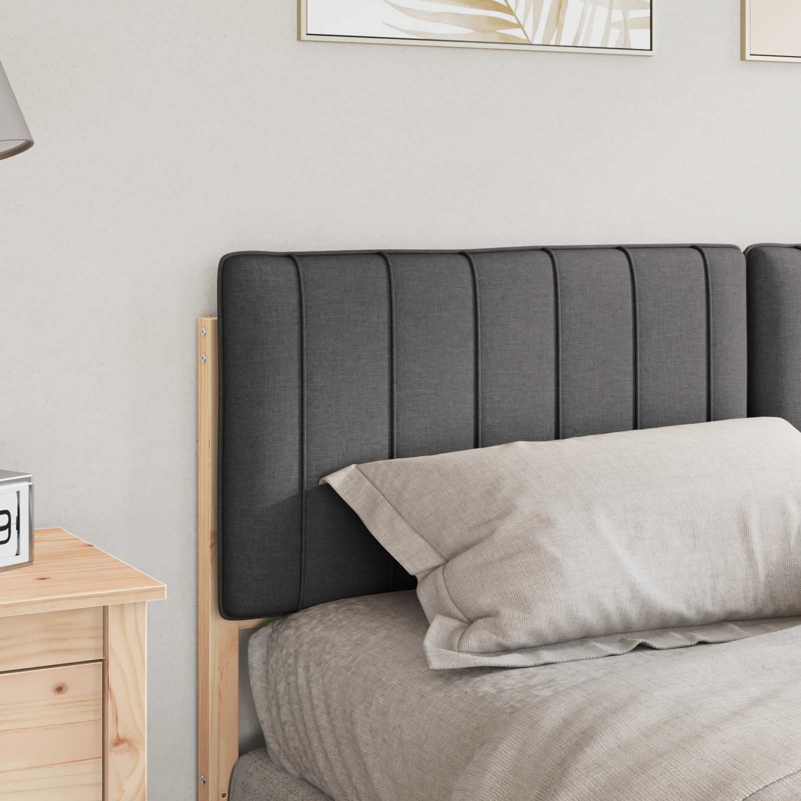 Tête de lit capitonnée Brun et gris foncé 150 cm Pin massif - XIOS