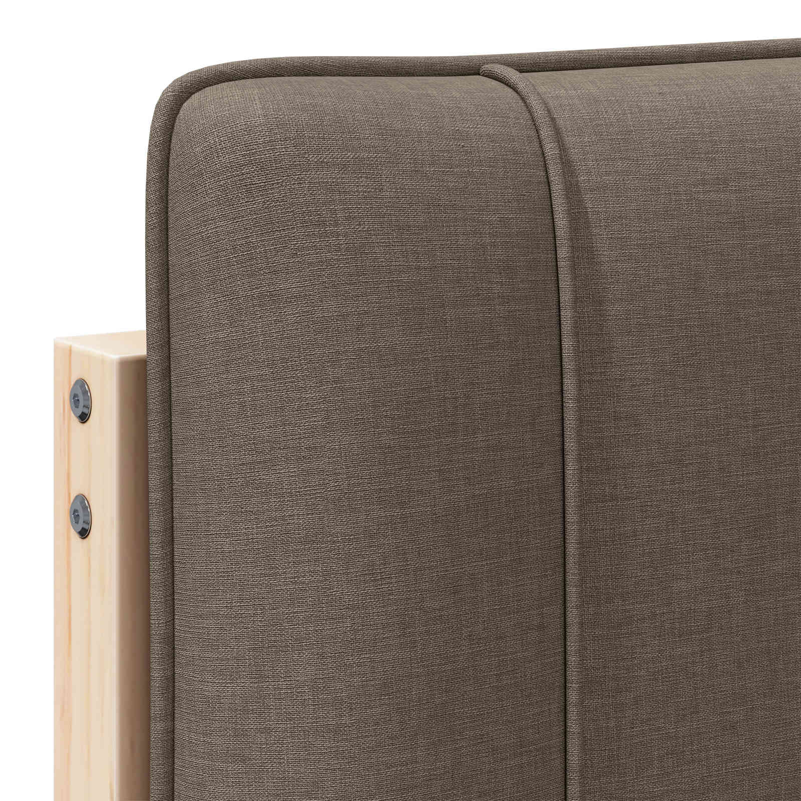 Tête de lit capitonnée Marron et Taupe 150 cm Pin massif - XIOS