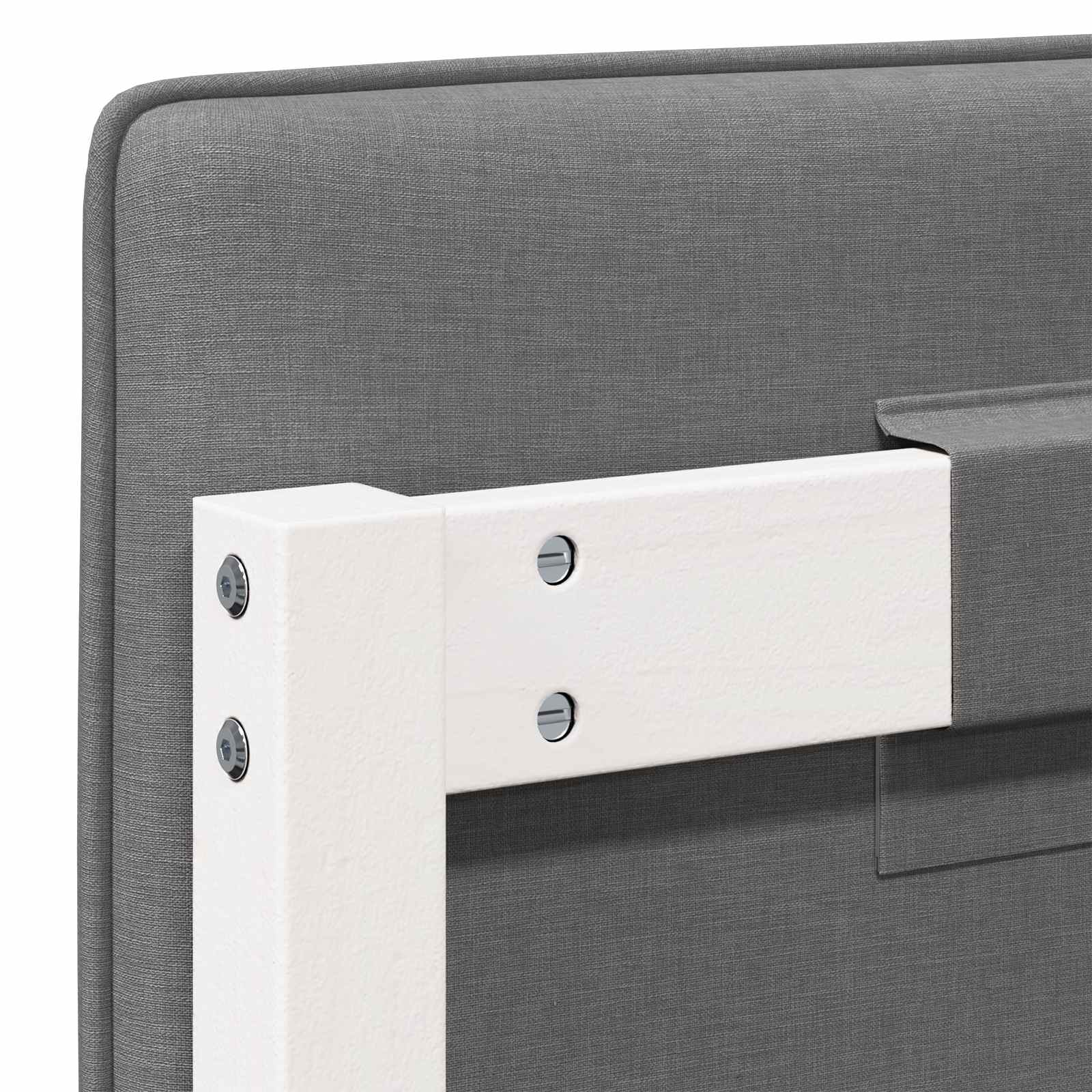 Tête de lit capitonnée Blanc et gris clair 150 cm Pin massif - XIOS