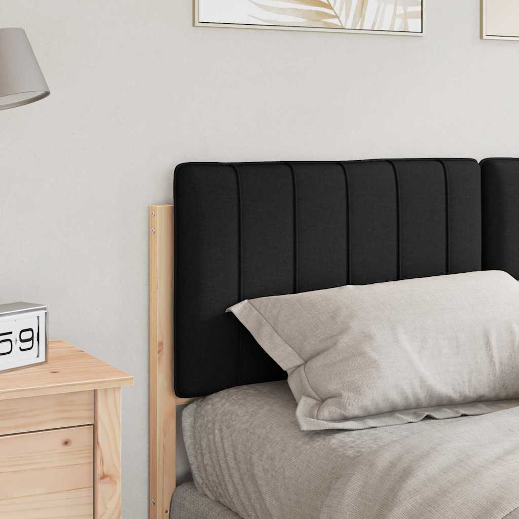 Tête de lit capitonnée Marron et Noir 140 cm Pin massif - XIOS