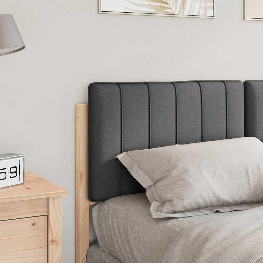 Tête de lit capitonnée Brun et gris foncé 135 cm Pin massif - XIOS
