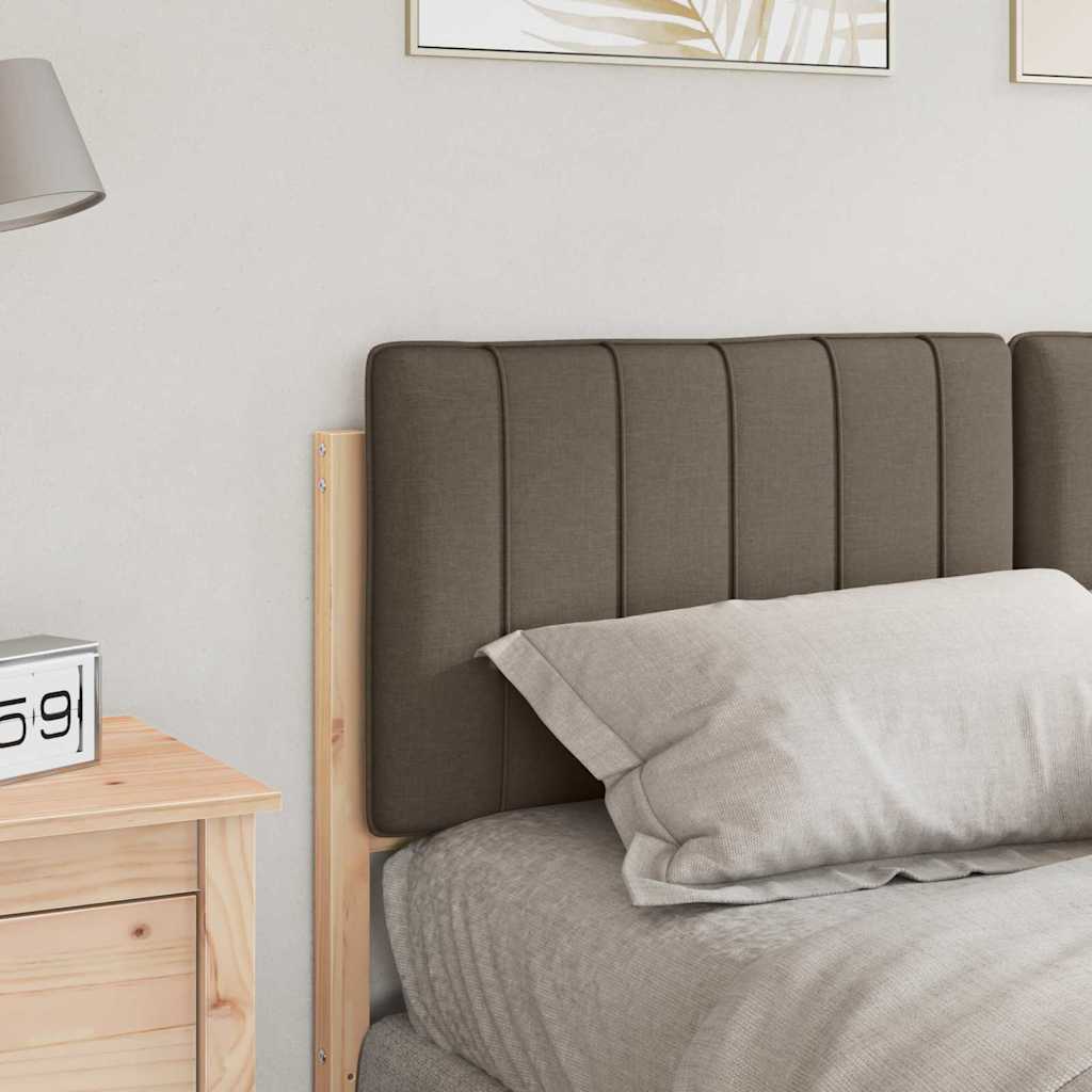 Tête de lit capitonnée Marron et Taupe 135 cm Pin massif - XIOS
