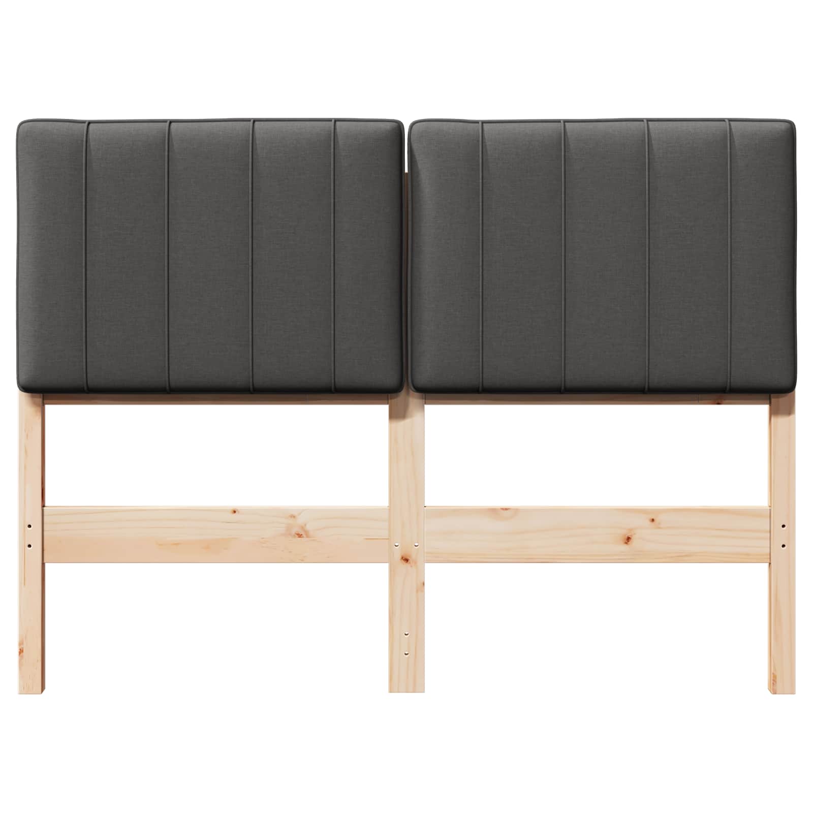 Tête de lit capitonnée Brun et gris foncé 120 cm Pin massif - XIOS
