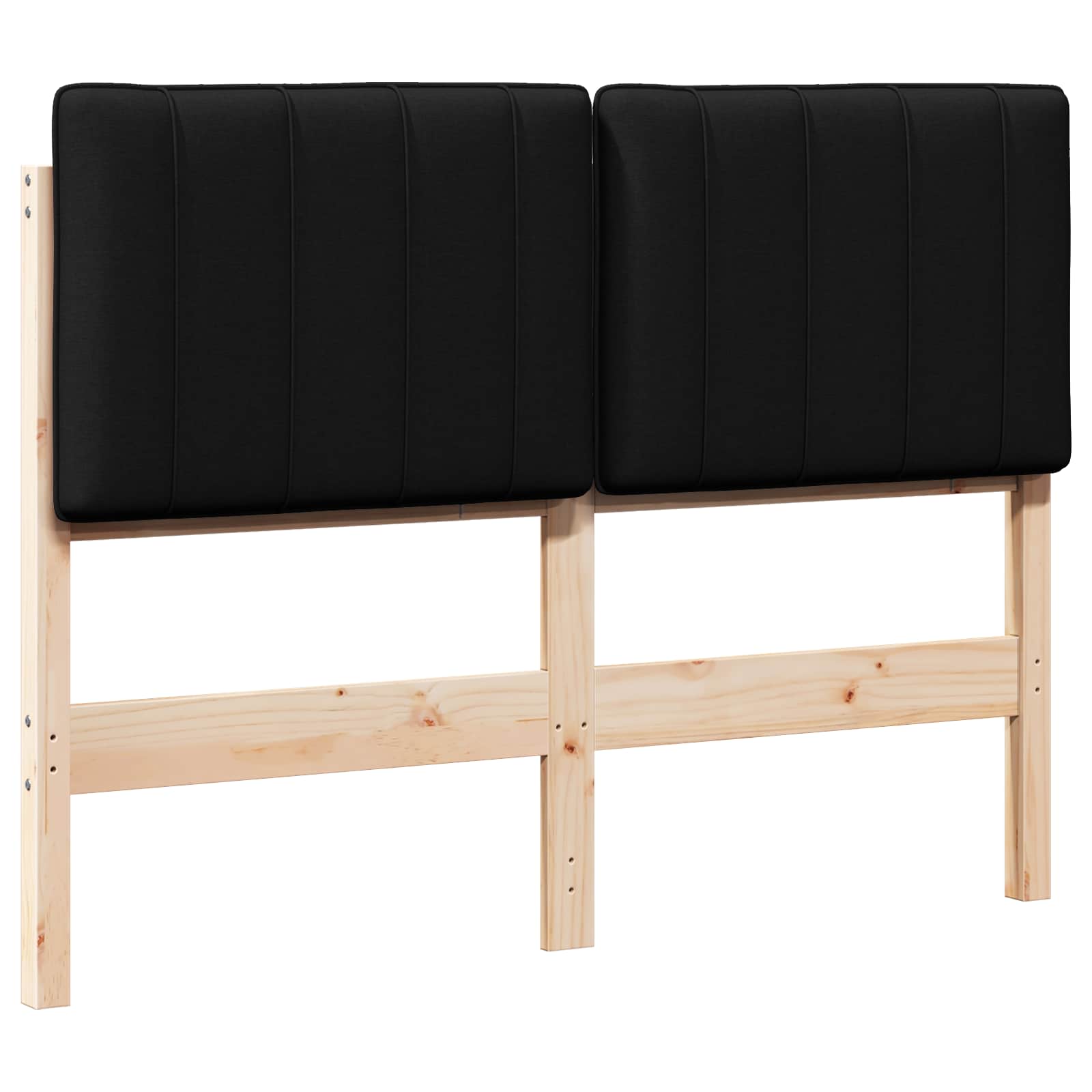 Tête de lit capitonnée Marron et Noir 120 cm Pin massif - XIOS