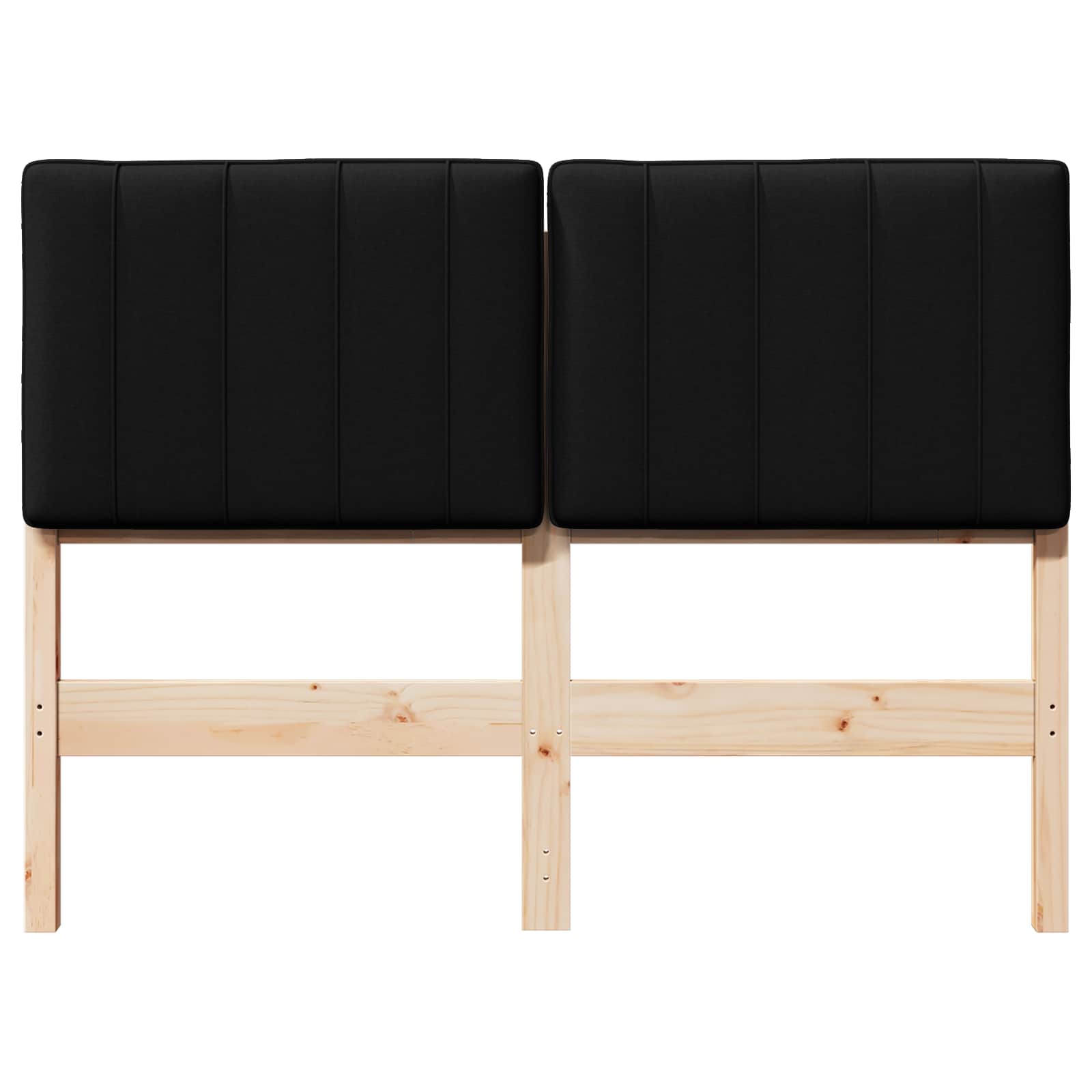 Tête de lit capitonnée Marron et Noir 120 cm Pin massif - XIOS