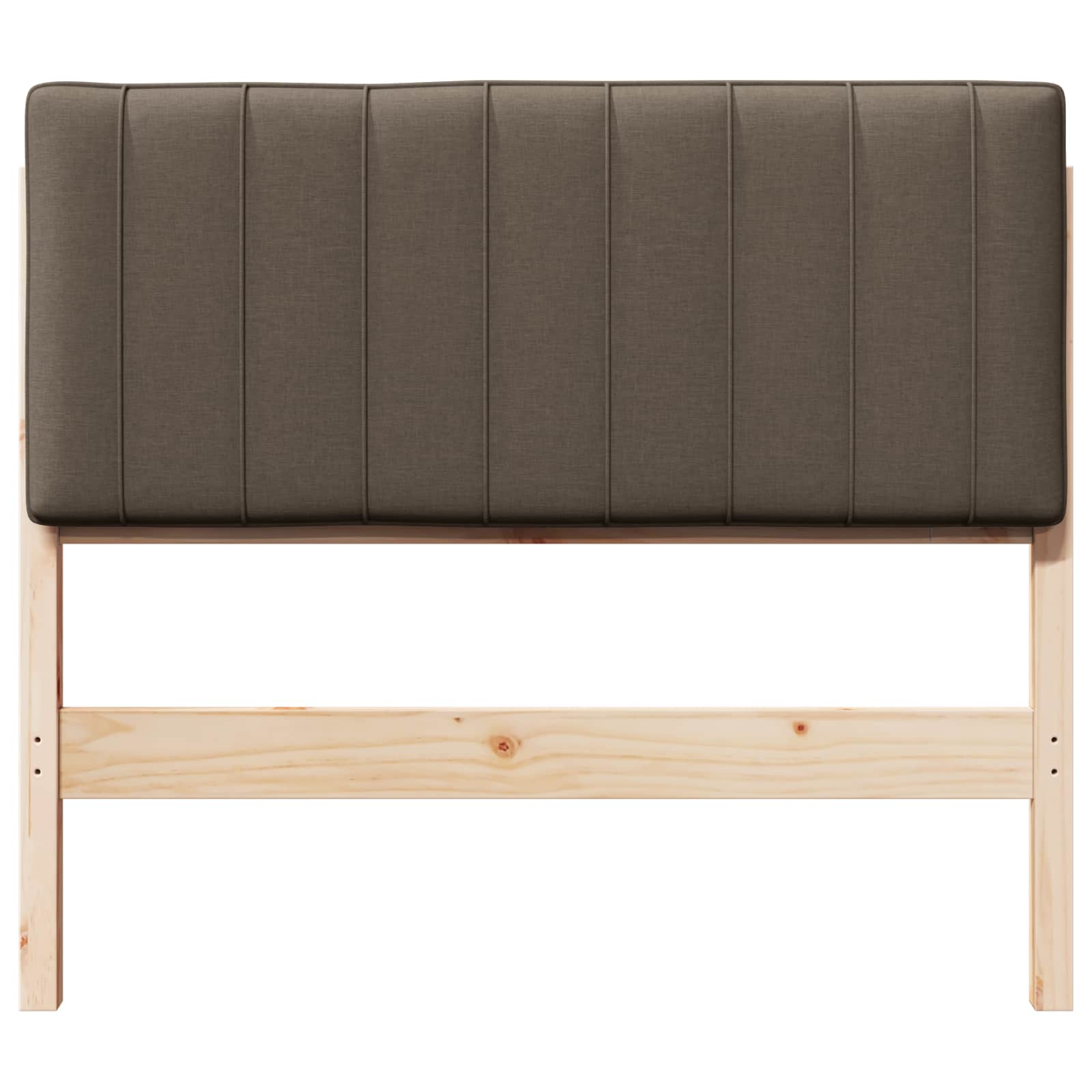 Tête de lit capitonnée Marron et Taupe 100 cm Pin massif - XIOS