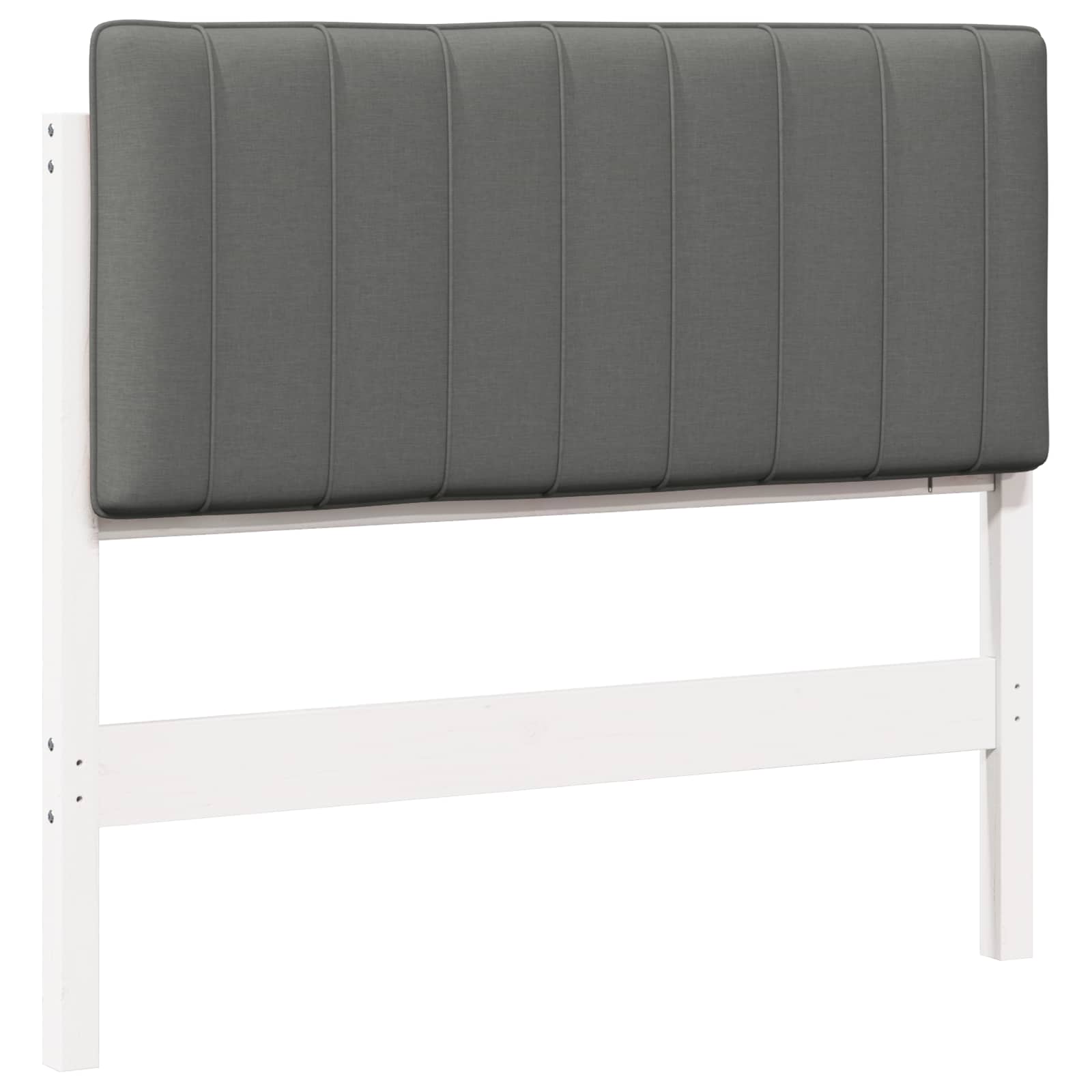 Tête de lit capitonnée Blanc et gris clair 100 cm Pin massif - XIOS