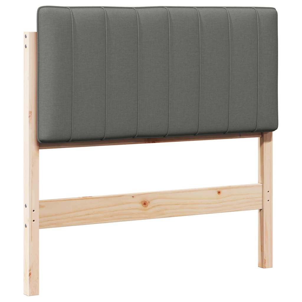 Tête de lit capitonnée Marron et gris clair 90 cm Pin massif - XIOS