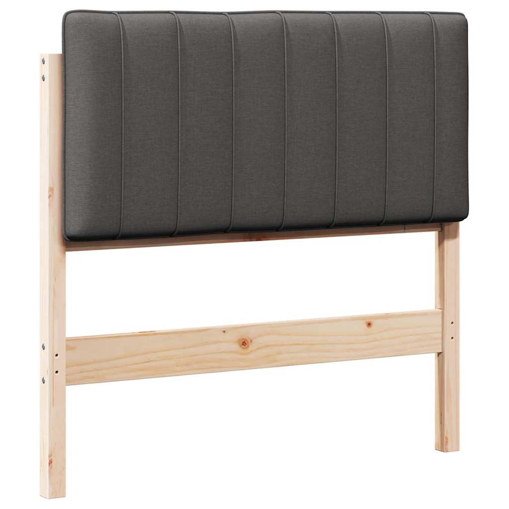 Tête de lit capitonnée Brun et gris foncé 90 cm Pin massif - XIOS