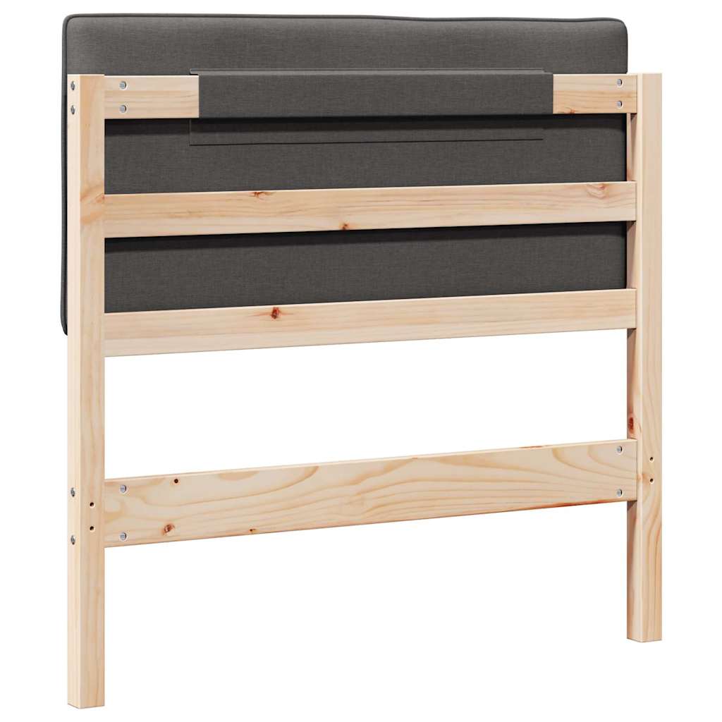 Tête de lit capitonnée Brun et gris foncé 90 cm Pin massif - XIOS