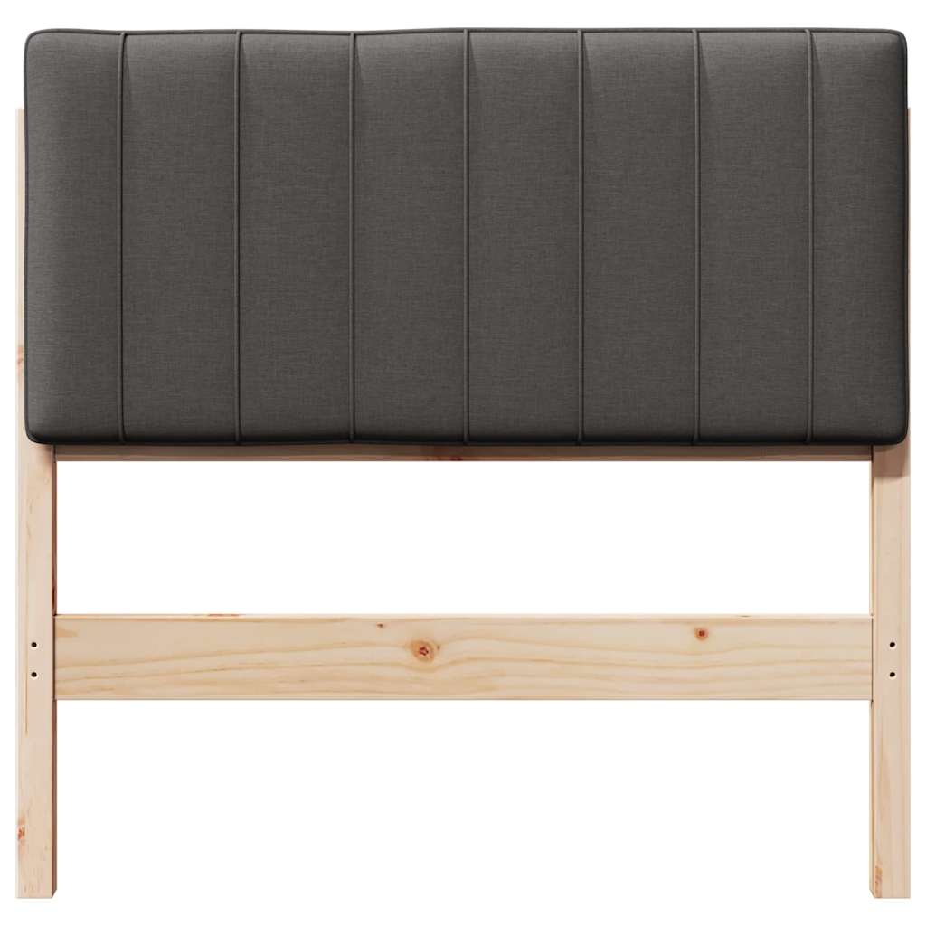 Tête de lit capitonnée Brun et gris foncé 90 cm Pin massif - XIOS