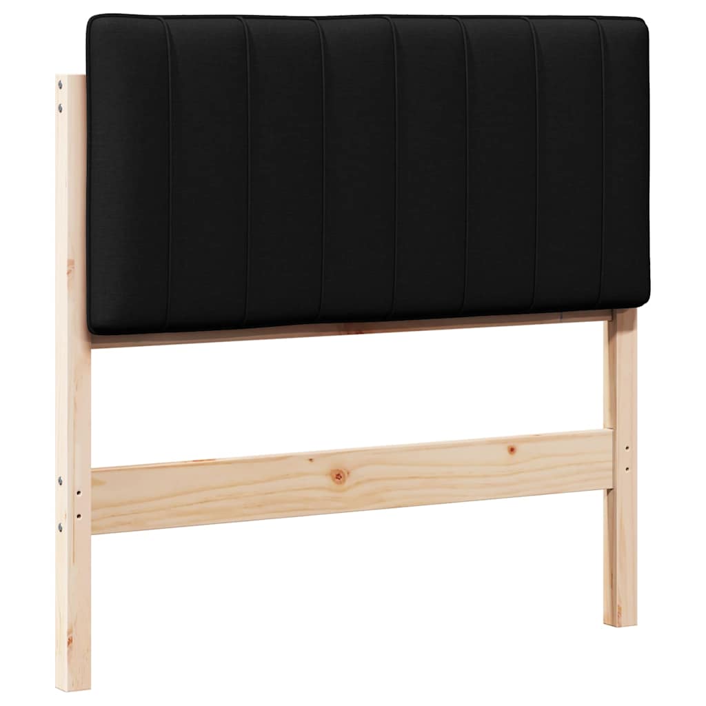 Tête de lit capitonnée Marron et Noir 90 cm Pin massif - XIOS