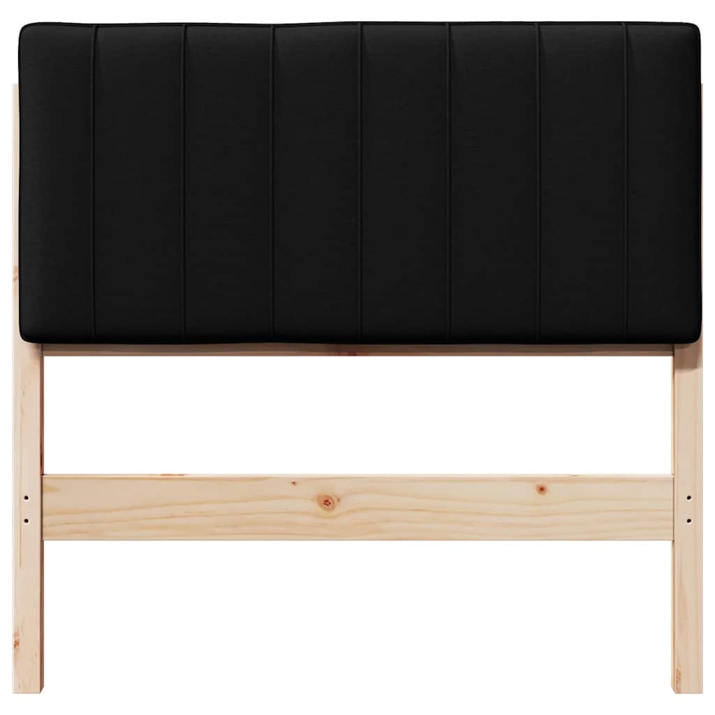Tête de lit capitonnée Marron et Noir 90 cm Pin massif - XIOS