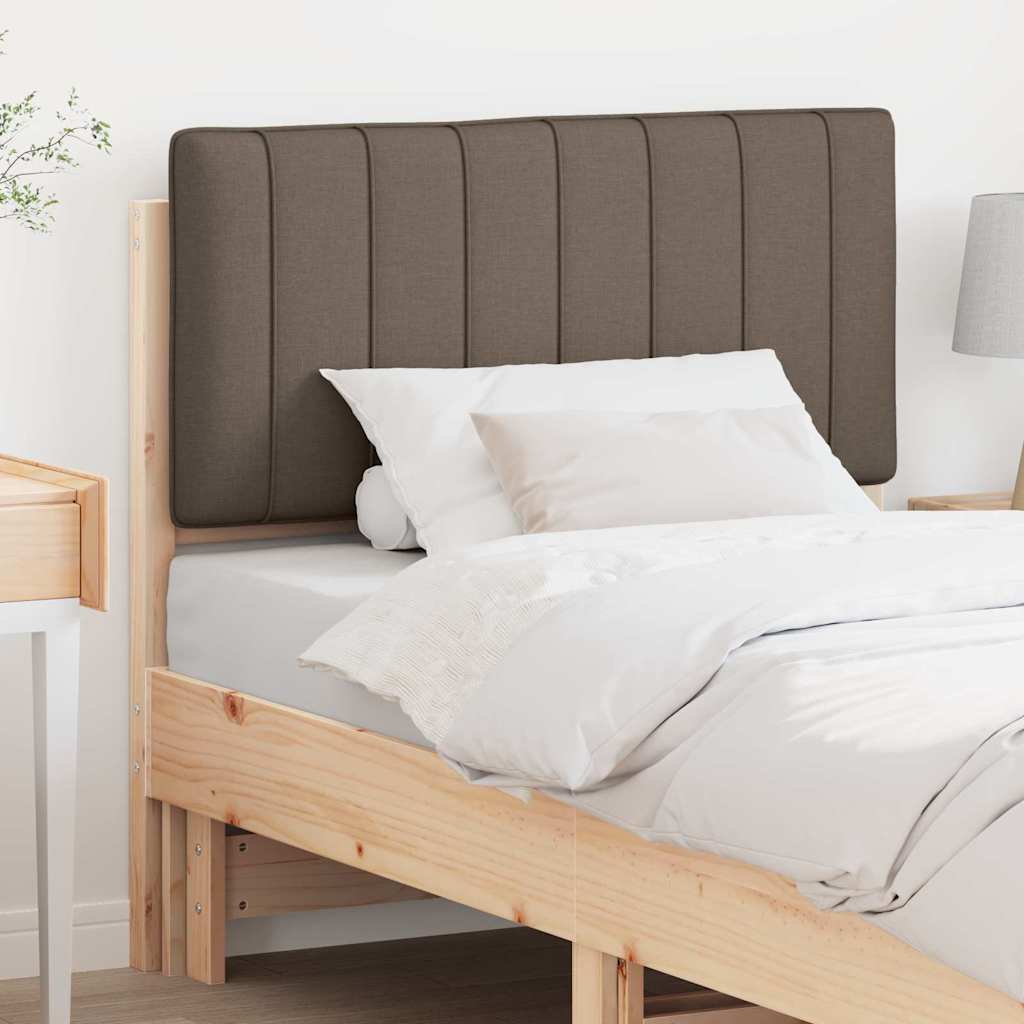Tête de lit capitonnée Marron et Taupe 90 cm Pin massif - XIOS