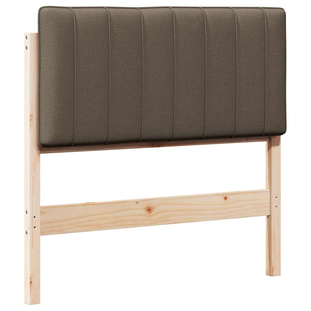 Tête de lit capitonnée Marron et Taupe 90 cm Pin massif - XIOS