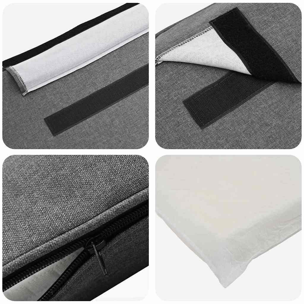 Tête de lit capitonnée Blanc et gris clair 90 cm Pin massif - XIOS