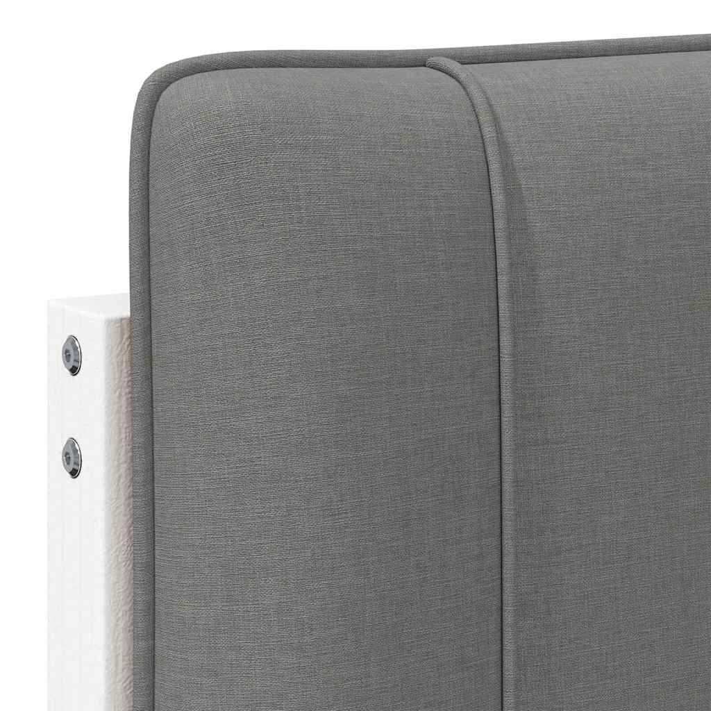 Tête de lit capitonnée Blanc et gris clair 90 cm Pin massif - XIOS