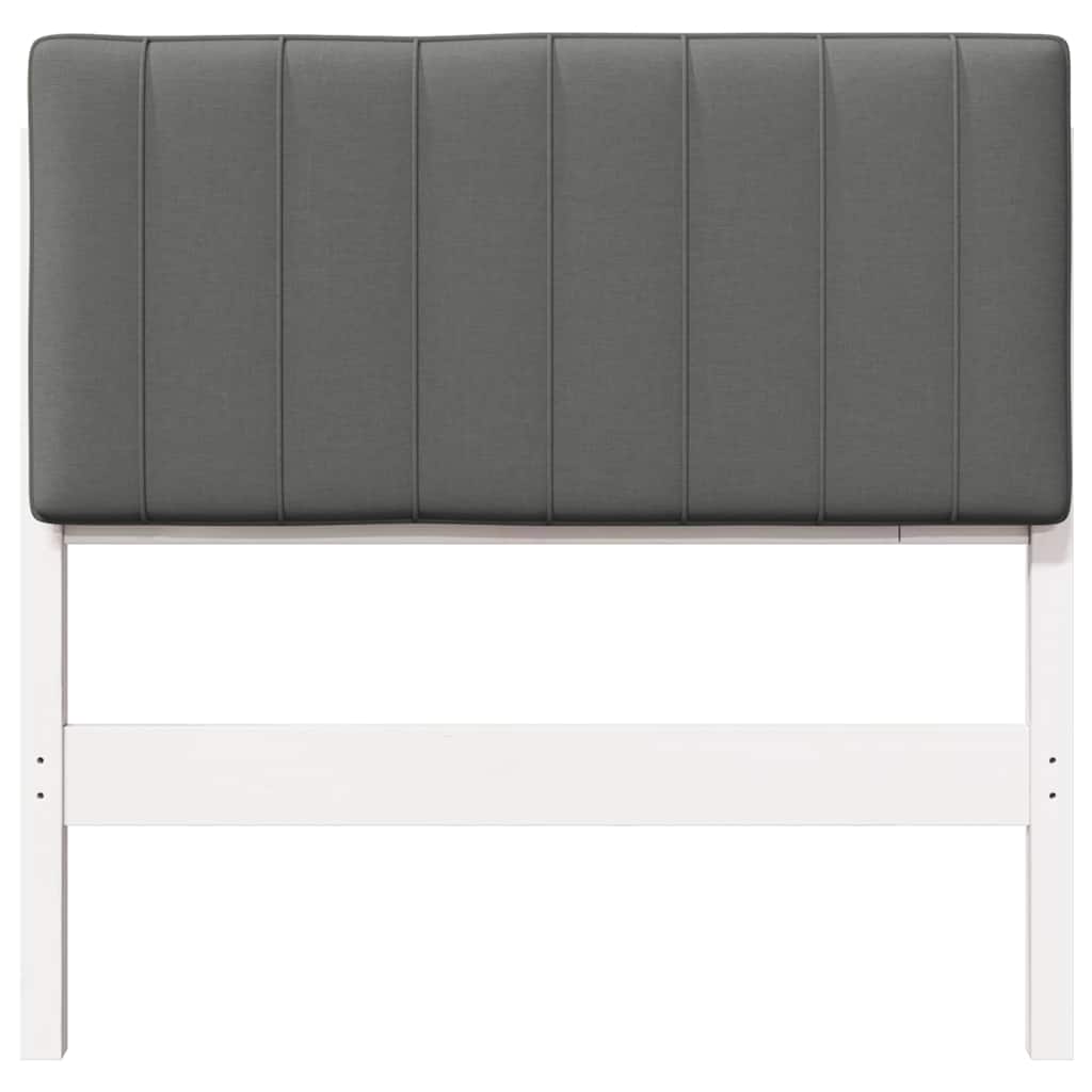 Tête de lit capitonnée Blanc et gris clair 90 cm Pin massif - XIOS