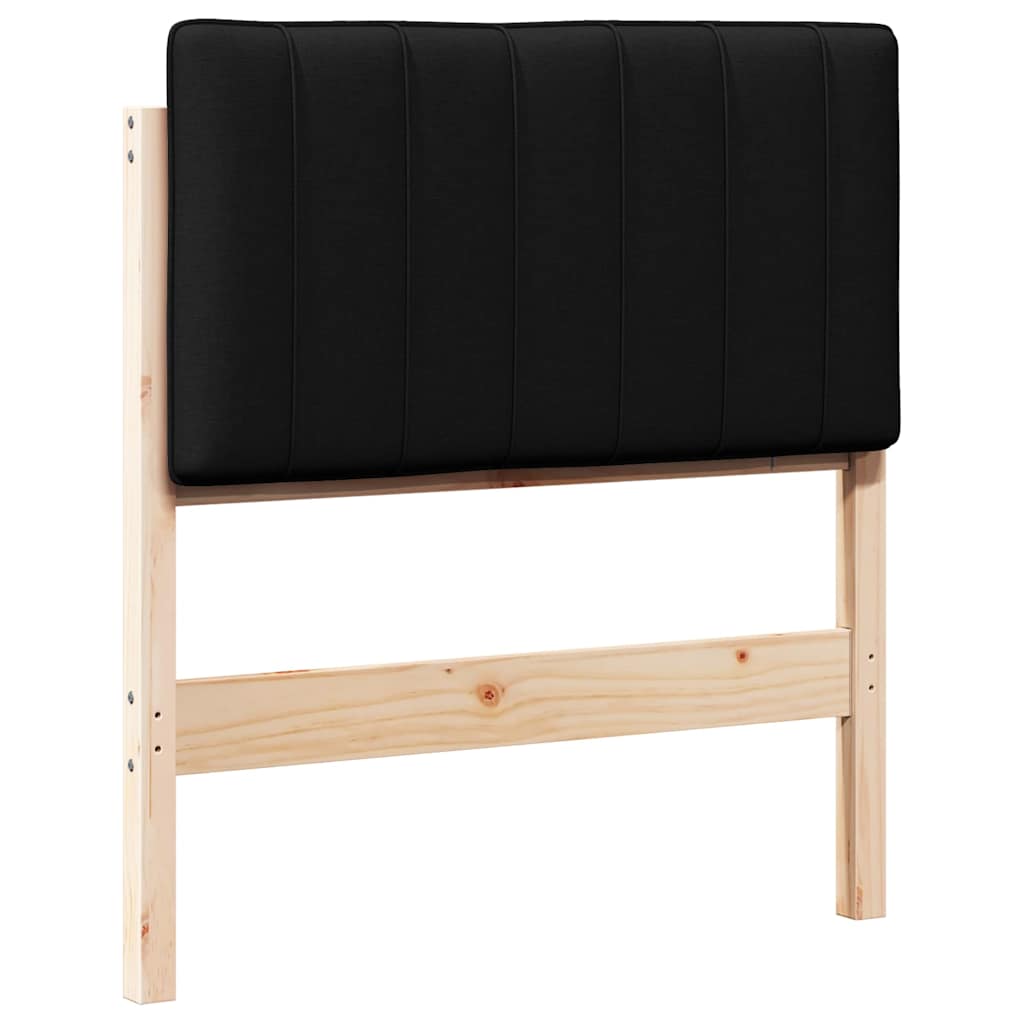 Tête de lit capitonnée Marron et Noir 80 cm Pin massif - XIOS