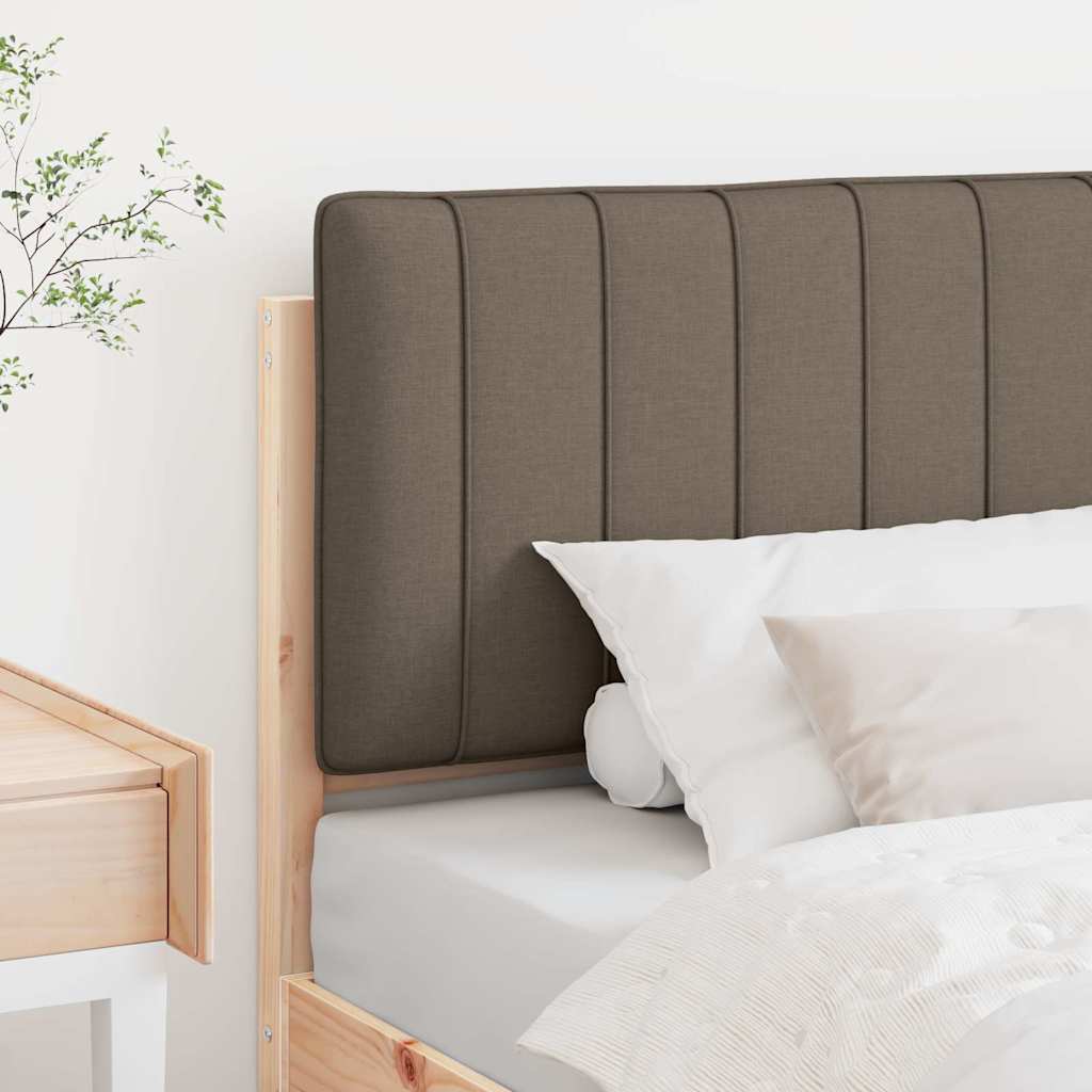 Tête de lit capitonnée Marron et Taupe 80 cm Pin massif - XIOS
