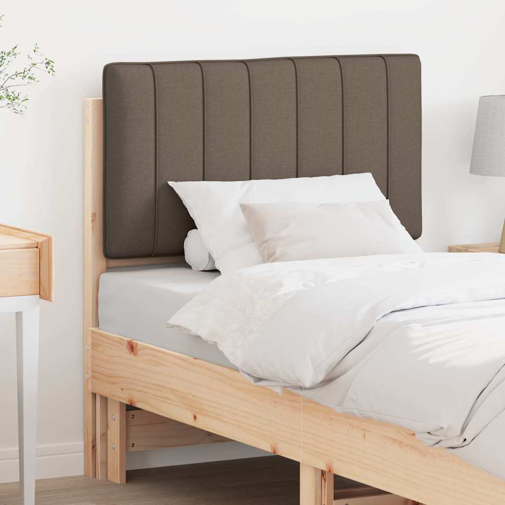 Tête de lit capitonnée Marron et Taupe 80 cm Pin massif - XIOS