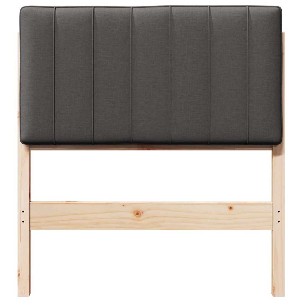 Tête de lit capitonnée Brun et gris foncé 75 cm Pin massif - XIOS
