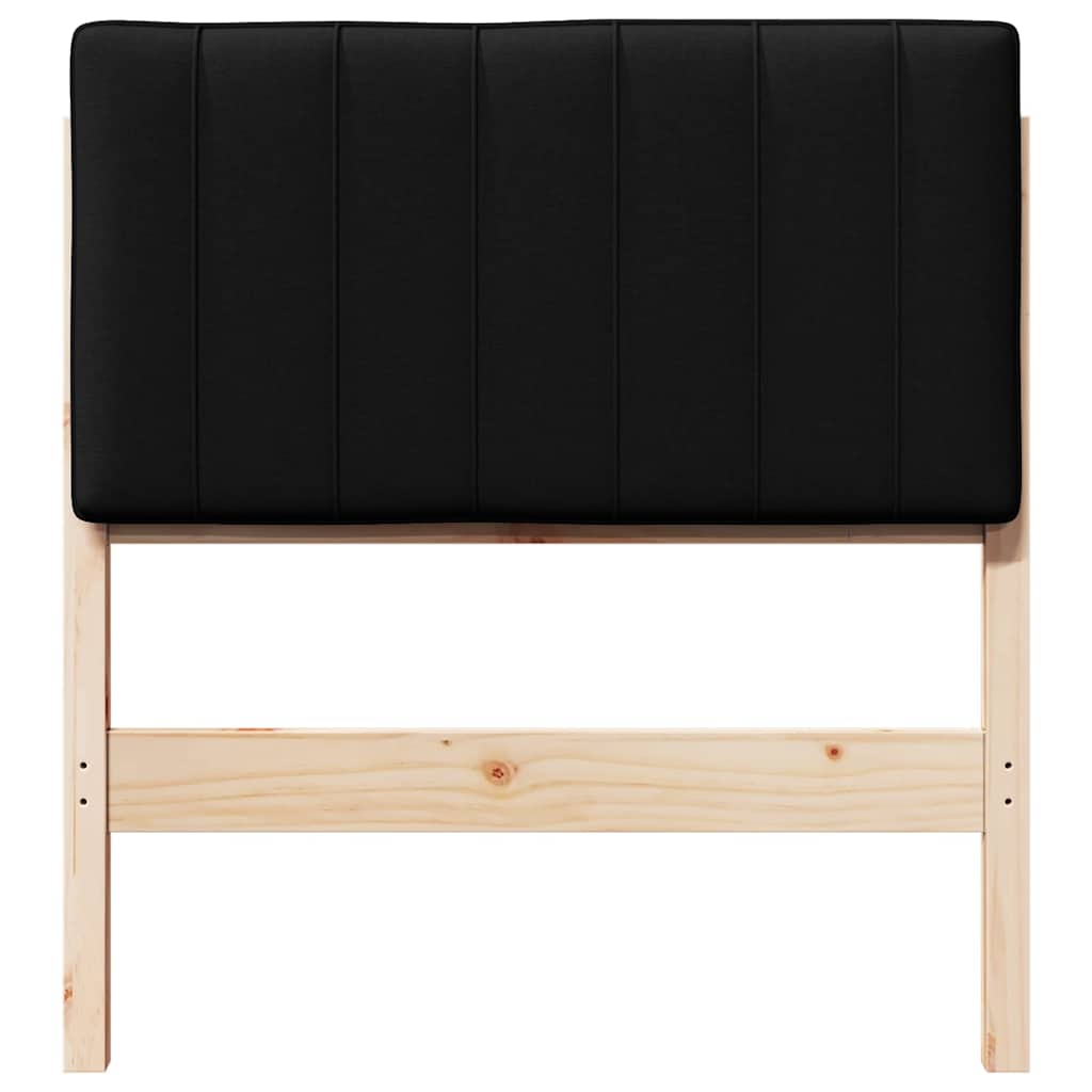 Tête de lit capitonnée Marron et Noir 75 cm Pin massif - XIOS