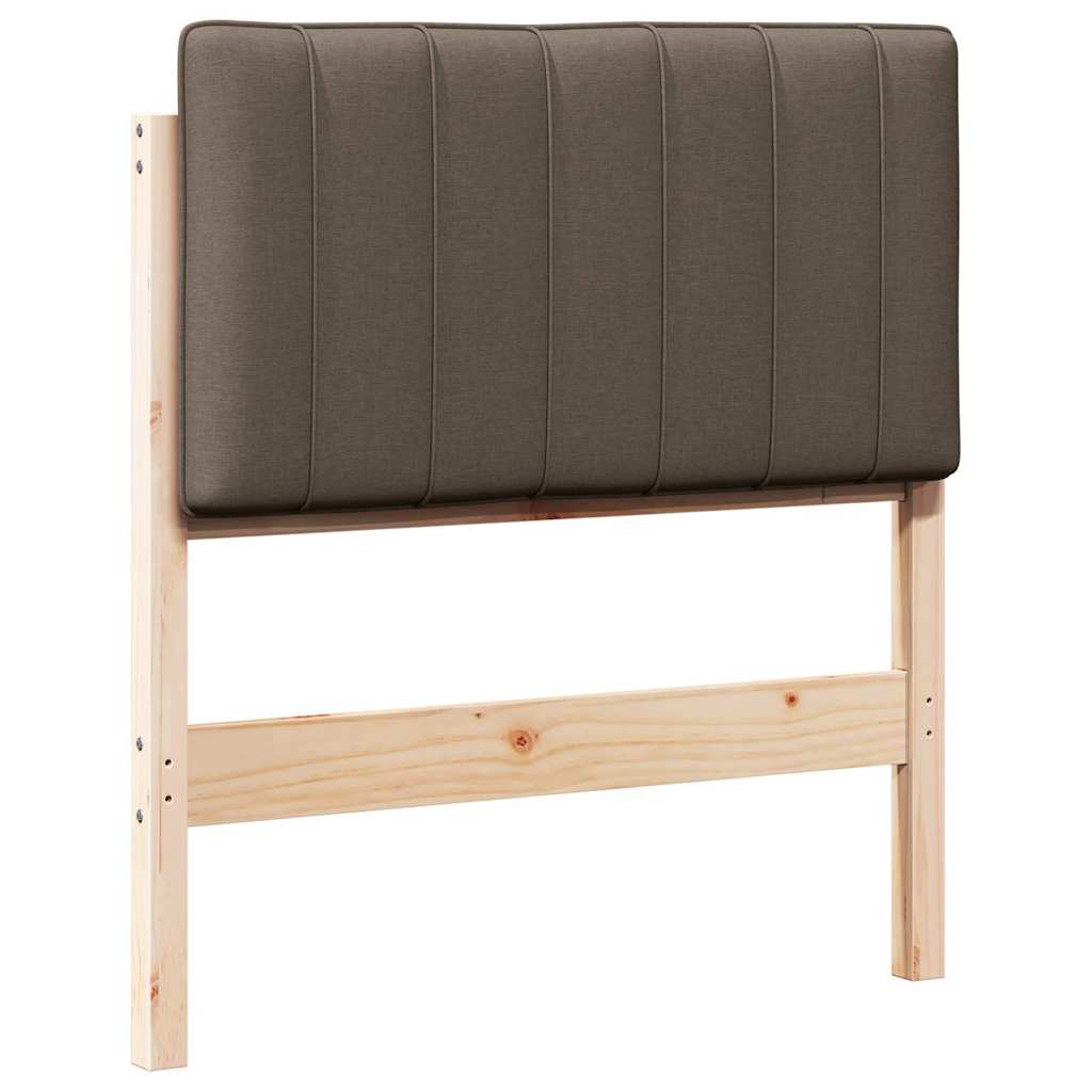 Tête de lit capitonnée Marron et Taupe 75 cm Pin massif - XIOS